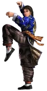 Lei Wulong, character in Tekken 3, showing Kung Fu styles