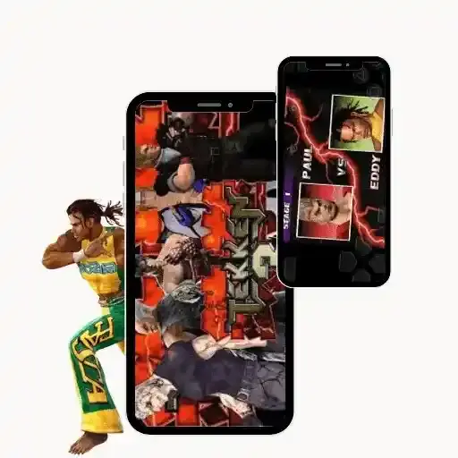 Tekken 3 APK Download 10 What is Tekken 3 game picture shown on two mobile mockups