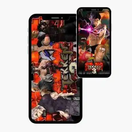 Tekken 3 APK Download 13 Tekken 3 all character images in two mobile frames