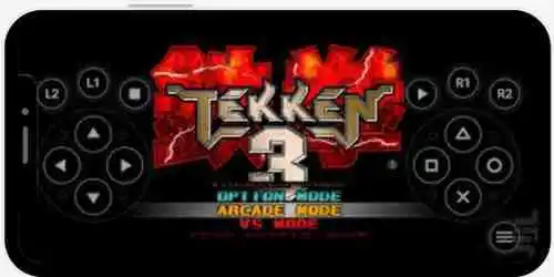 Tekken 3 APK Download 6 Tekken 3 game intro screen displayed in mobile frame design