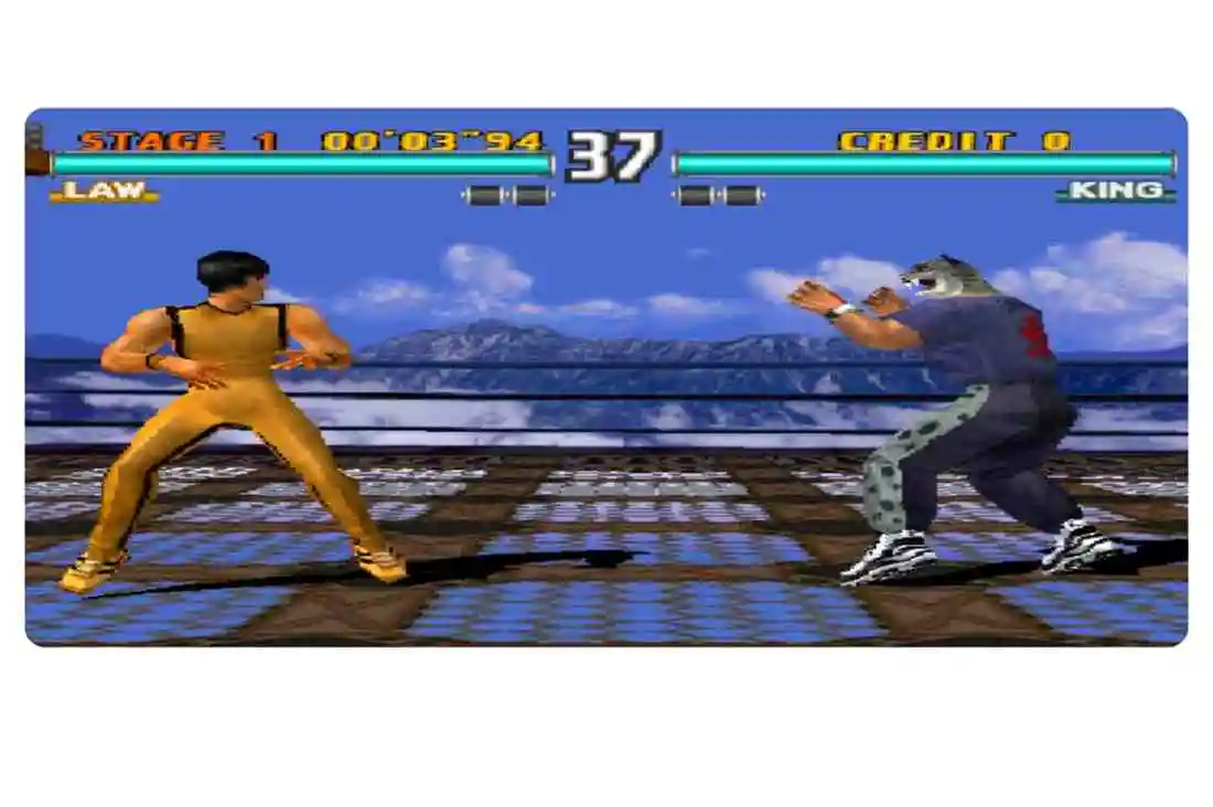 Tekken 3 Visual Theme 3 Tekken 3 APK fighting scene in lighting theme